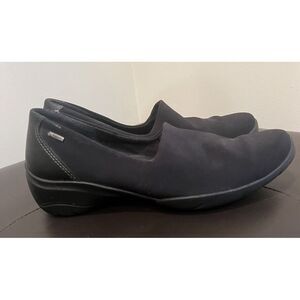 Ecco Rise GTX Slip On Wedge Stretch Comfort Shoes Gore-Tex Black Womens US8 EU39